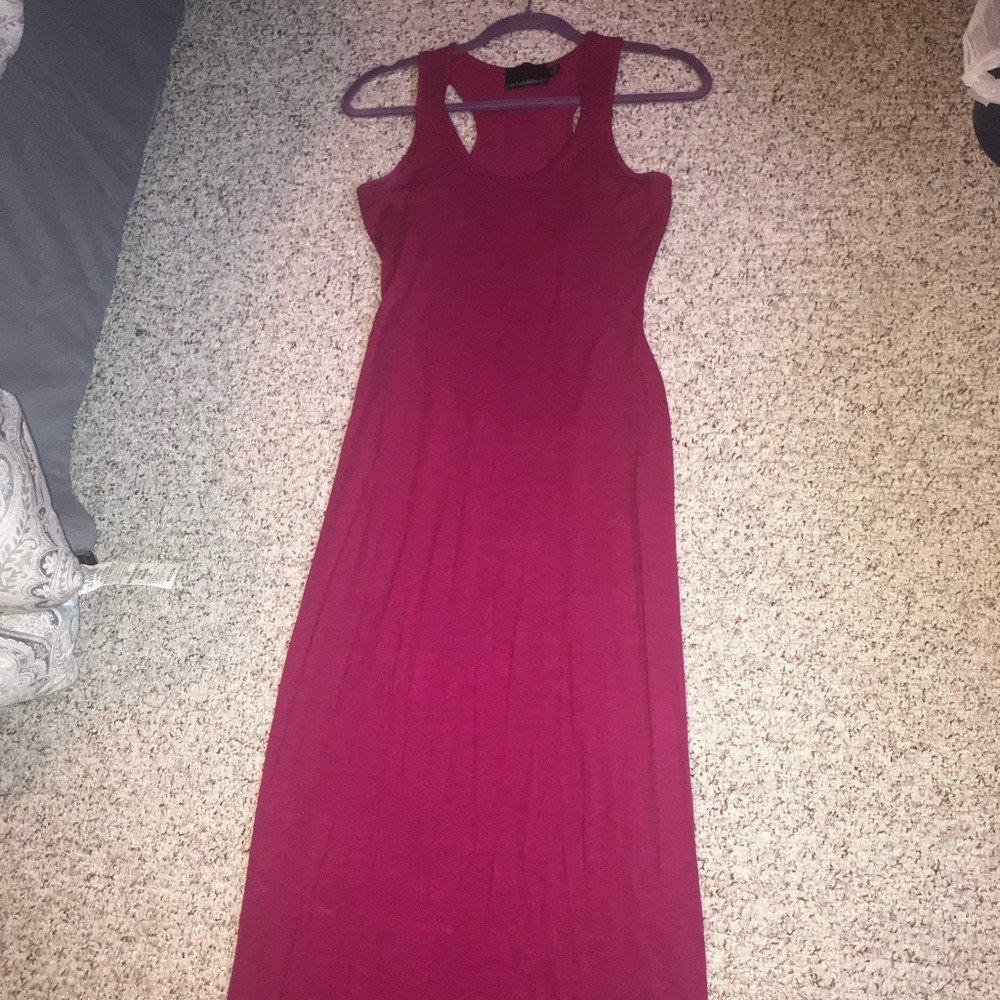 pink maxi dress